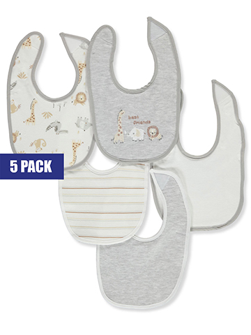 Rene Rofe Baby Boys' 5-Pack Jungle Terry Bibs - CookiesKids.com