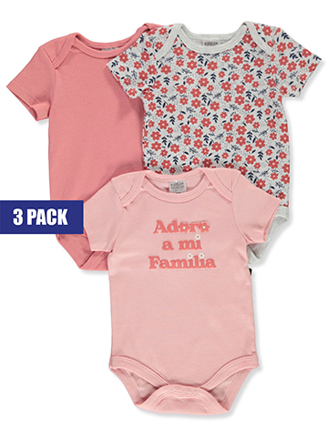Hola Mundo Baby Girls' 3-Pack Bodysuits - CookiesKids.com