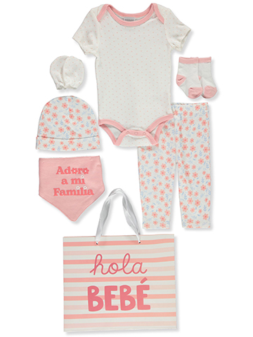 Hola Mundo Baby Girls' 8-Piece Layette Set - CookiesKids.com