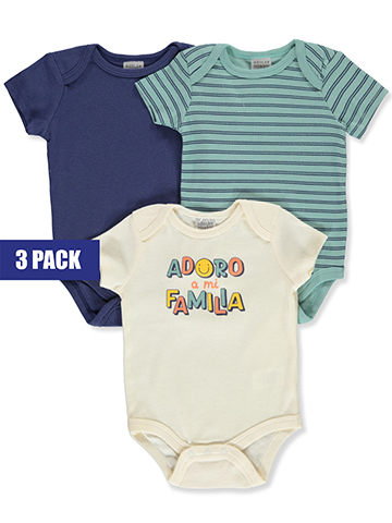 Hola Mundo Baby Boys' 3-Pack Bodysuits - CookiesKids.com