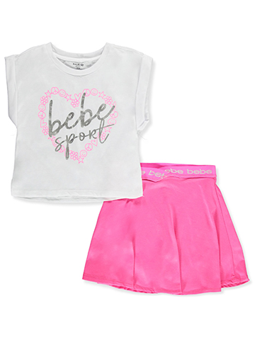 Bebe Girls' 2-Piece Skirt Set Outfit - CookiesKids.com