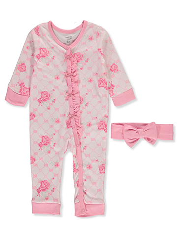 Bebe Baby Girls' 2-Piece Hearts Bodysuit Headband Set - CookiesKids.com
