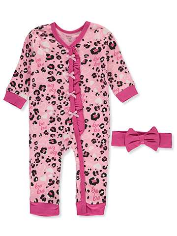 Bebe Baby Girls' 2-Piece Leopard Bodysuit Headband Set - CookiesKids.com