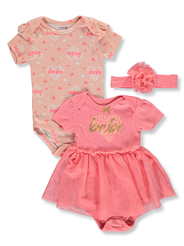 Bebe Baby Girls' 3-Piece Love Tutu Bodysuit Set - CookiesKids.com