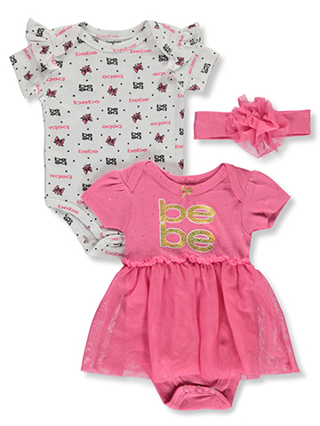 Bebe Baby Girls' 3-Piece Bow Tutu Bodysuit Set - CookiesKids.com