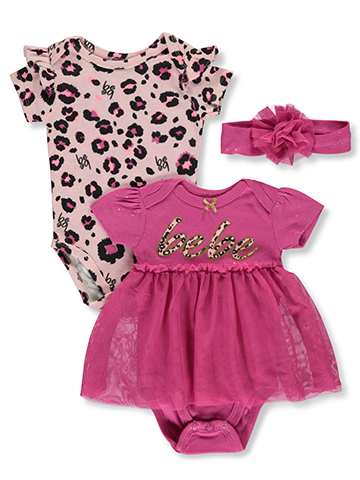 Bebe Baby Girls' 3-Piece Leopard Tutu Bodysuit Set - CookiesKids.com