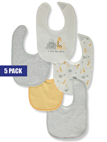 Baby Views Baby Boys' 5-Pack Safari Bibs - CookiesKids.com