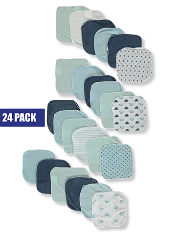 Baby Views Baby Boys' 24-Pack French Terry Washcloths - CookiesKids.com