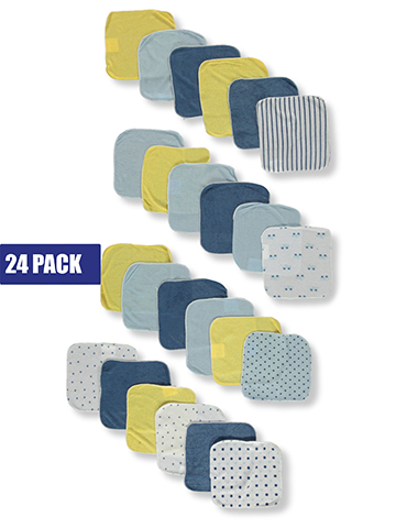 Baby Views Baby Boys' 24-Pack Star French Terry Washcloths - CookiesKids.com