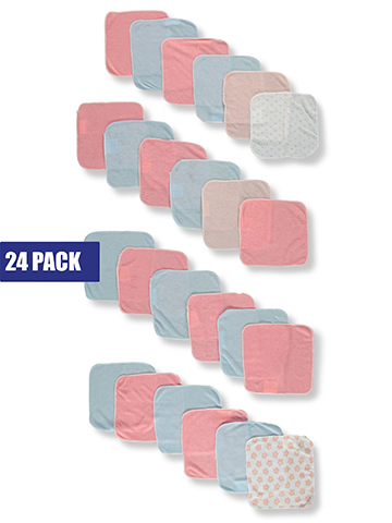 Baby Views Baby Girls' 24-Pack Love French Terry Washcloths - CookiesKids.com