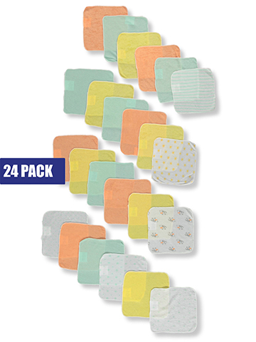 Baby Views Baby Girls' 24-Pack French Terry Washcloths - CookiesKids.com