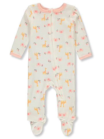 Baby Views Baby Girls' Safari Footed Coveralls - CookiesKids.com