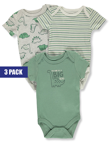 Baby Views Baby Boys' 3-Pack Dino Bodysuits - CookiesKids.com