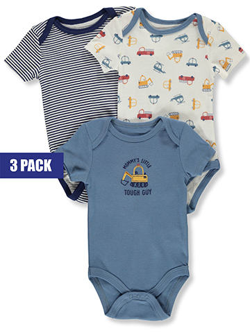 Baby Views Baby Boys' 3-Pack Trucks Bodysuits - CookiesKids.com