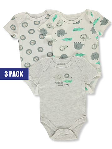 Baby Views Baby Boys' 3-Pack Jungle Bodysuits - CookiesKids.com