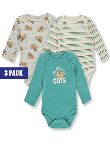 Baby Views Baby Boys' 3-Pack Long-Sleeved Bodysuits - CookiesKids.com