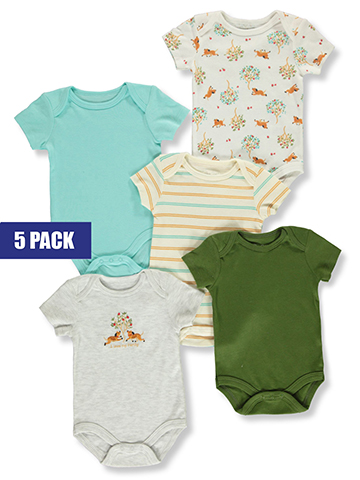Rene Rofe Baby Unisex 5-Pack Bodysuits - CookiesKids.com