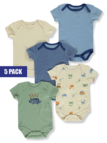 Rene Rofe Baby Boys' 5-Pack Dino Bodysuits - CookiesKids.com