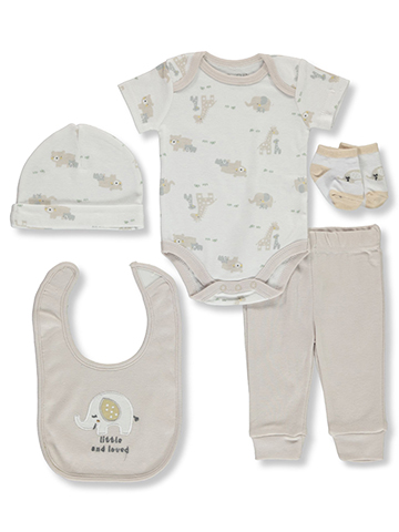 Rene Rofe Unisex 5-Piece Elephant Layette Set - CookiesKids.com