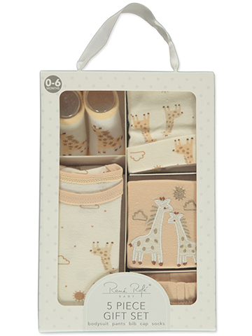 Rene Rofe Unisex 5-Piece Giraffe Layette Set - CookiesKids.com