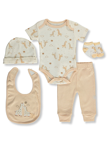 Rene Rofe Baby Girls' 5-Piece Giraffe Layette Set - CookiesKids.com