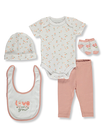 Rene Rofe Baby Girls' 5-Piece Hearts Layette Set - CookiesKids.com