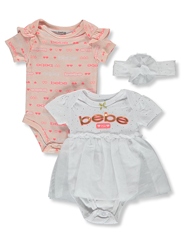 Bebe Baby Girls' 3-Piece Tutu Bodysuit Set Outfit - CookiesKids.com