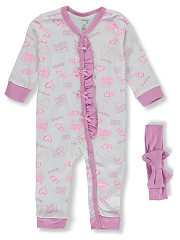 Bebe Baby Girls' 2-Piece Bodysuit Headband Set Outfit - CookiesKids.com