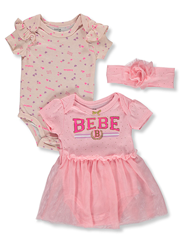 Bebe Baby Girls' 3-Piece Varsity Tutu Bodysuit Set Outfit - CookiesKids.com