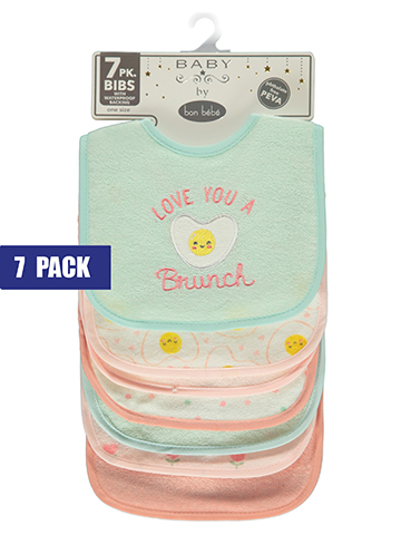 Bon Bebe Baby Girls' 7-Pack Waterproof Back Bibs - CookiesKids.com