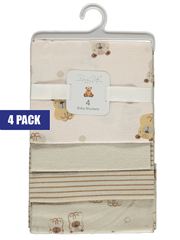 Rene Rofe Baby Boys' 4-Pack Bear Receiving Blankets - CookiesKids.com