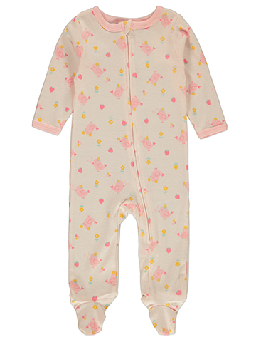 Bon Bebe Baby Girls' Flower Footed Coveralls - CookiesKids.com