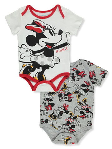 Disney Minnie Mouse Baby Girls' 2-Pack Bodysuits - CookiesKids.com