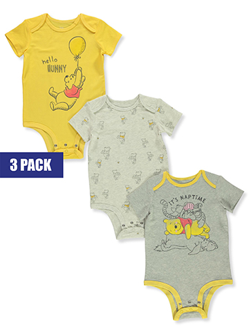 Disney Winnie The Pooh Baby Boys' 3-Pack Bodysuits - CookiesKids.com
