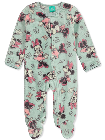 Disney Minnie Mouse Baby Girls' Plush Footed Coveralls Set - CookiesKids.com