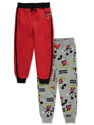 Disney Mickey Mouse Boys' 2-Pack Fleece Joggers - CookiesKids.com