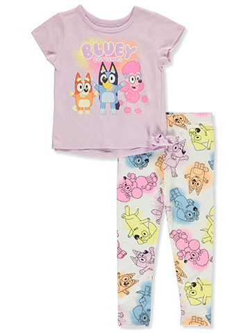 Bluey Girls' 2-Piece Leggings Set Outfit - CookiesKids.com