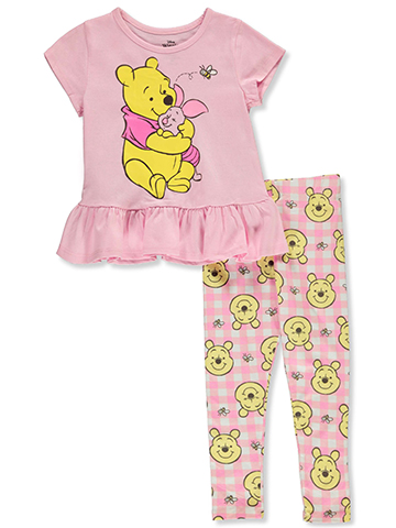 Disney Winnie The Pooh Girls' 2-Piece Leggings Set Outfit - CookiesKids.com