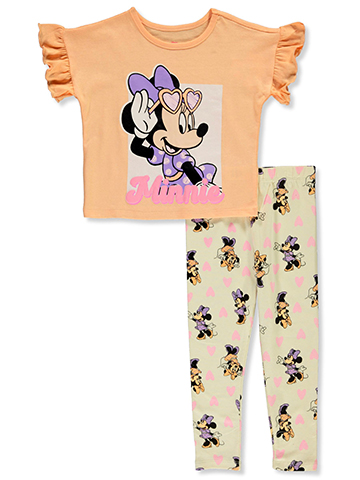 Disney Minnie Mouse Girls' 2-Piece Sun Leggings Set Outfit - CookiesKids.com