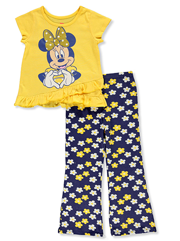 Disney Minnie Mouse Girls' 2-Piece Smile Heart Leggings Set Outfit - CookiesKids.com