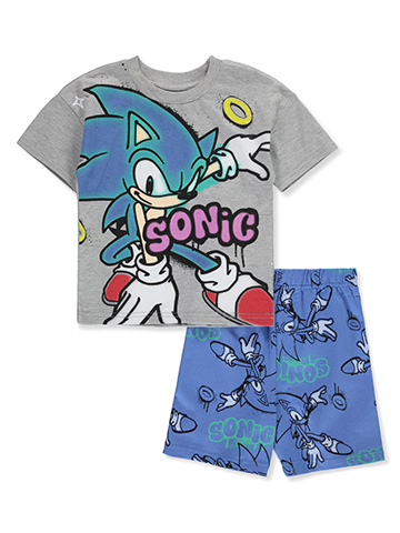 Sonic The Hedgehog Boys' 2-Piece Shorts Set Outfit - CookiesKids.com