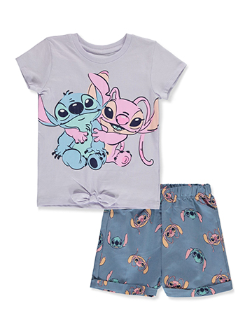 Disney Lilo & Stitch Girls' 2-Piece Shorts Set Outfit Girls' 2-Piece Shorts Set Outfit - CookiesKids.com
