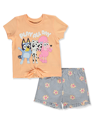 Bluey Girls' 2-Piece Shorts Set Outfit - CookiesKids.com