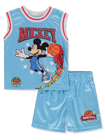 Disney Mickey Mouse Baby Boys' 2-Piece Basketball Shorts Set Outfit - CookiesKids.com