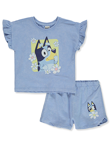 Bluey Girls' 2-Piece Shorts Set Outfit - CookiesKids.com