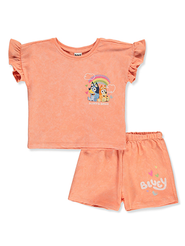 Bluey Girls' 2-Piece Shorts Set Outfit - CookiesKids.com
