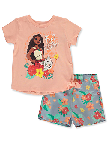 Moana Girls' 2-Piece Shorts Set Outfit - CookiesKids.com