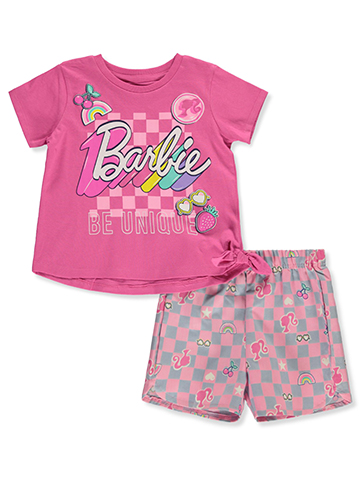 Barbie Girls' 2-Piece Shorts Set Outfit - CookiesKids.com