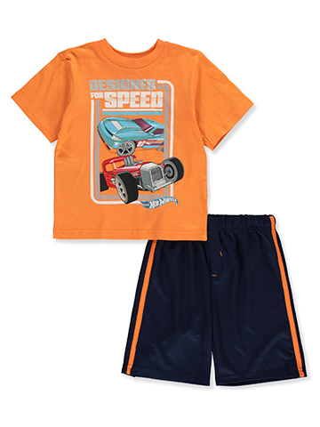 Hot Wheels Boys' 2-Piece Hot Rod Shorts Set Outfit - CookiesKids.com