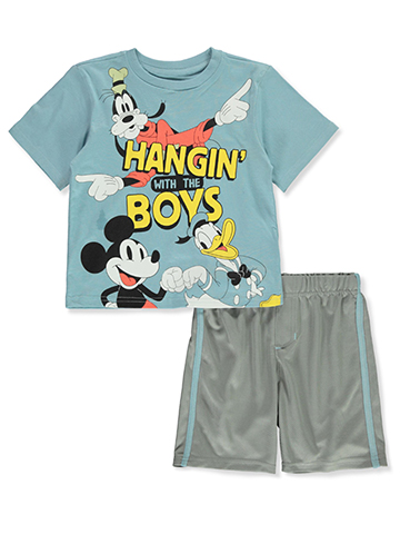Disney Mickey Mouse Boys' 2-Piece Shorts Set Outfit - CookiesKids.com